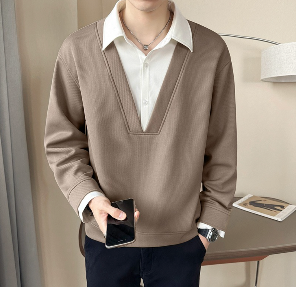 Layered Chic V-Neck Top T-Shirt