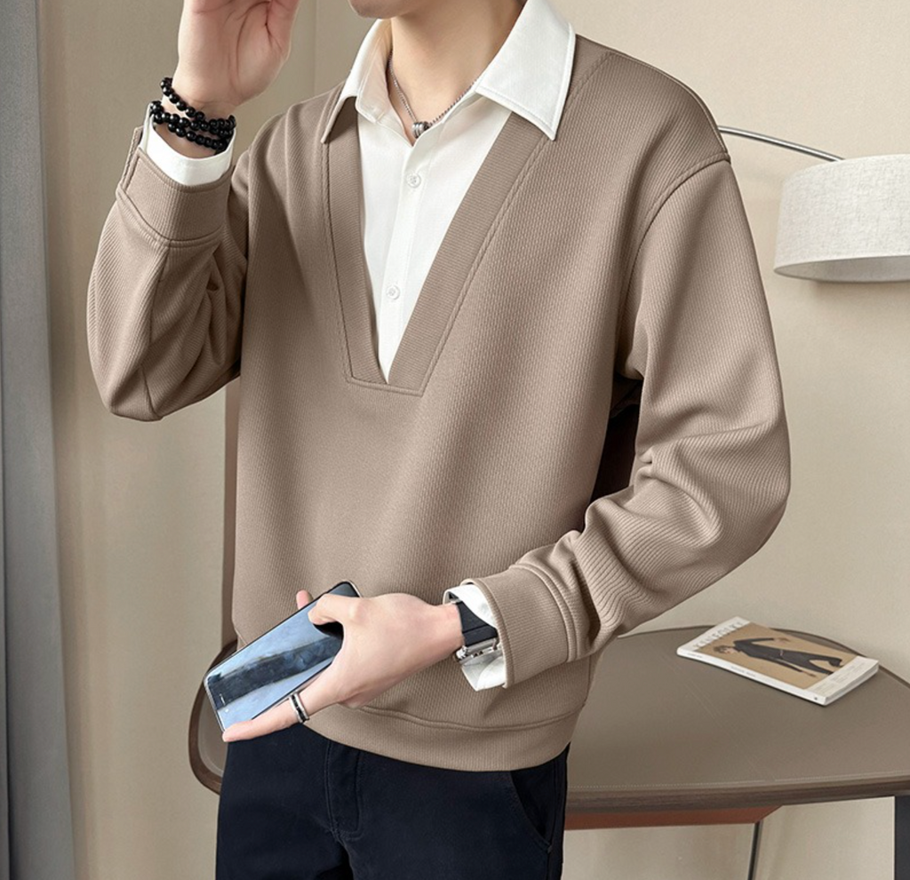 Layered Chic V-Neck Top T-Shirt