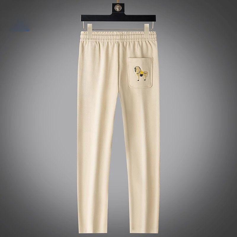 Effortless Style & Comfort Drawstring Pants with Stunning Embroidered Horse Accent