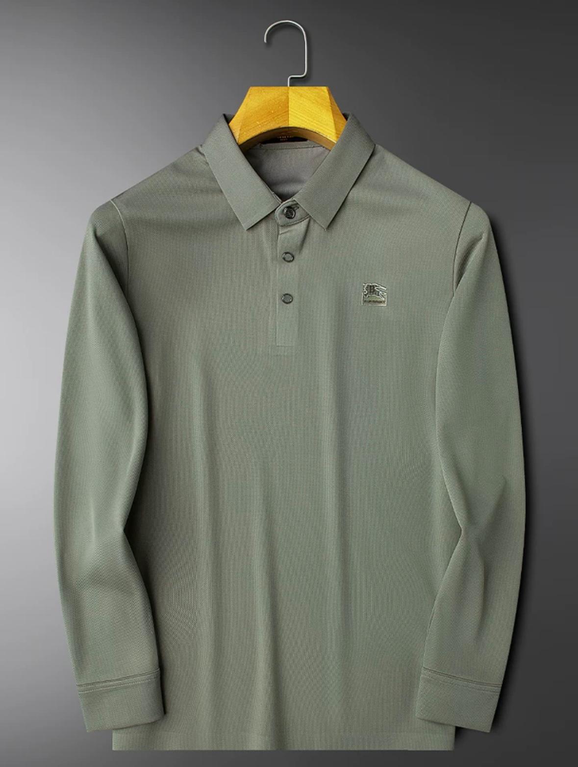Classic Elegance Modern Polo with Subtle Chest Logo Accent T-Shirt