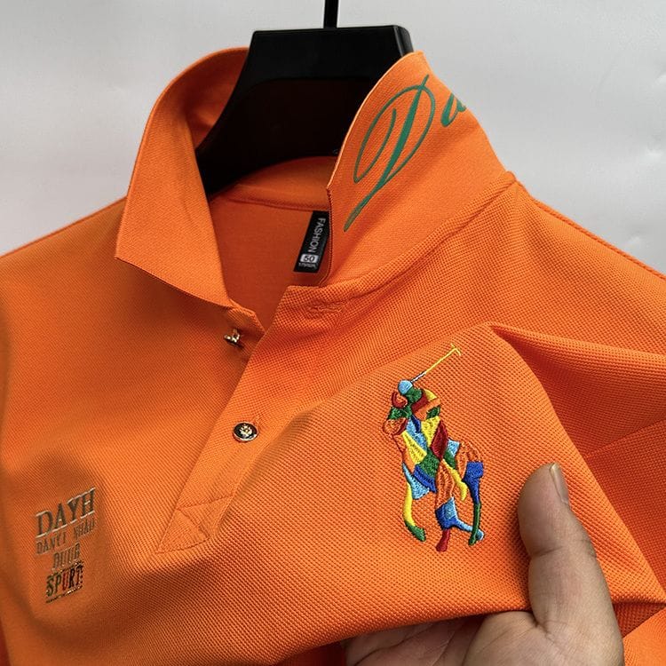 Luxury Embroidered Multicolor Polo Player Logo T-Shirt