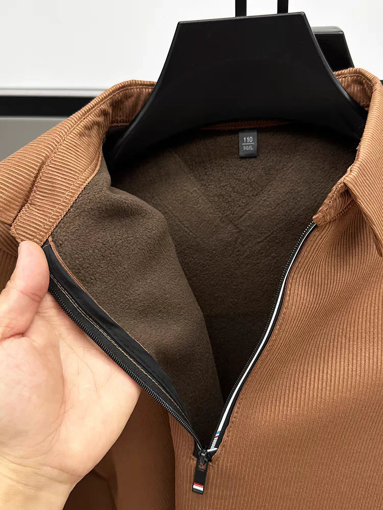 Men's Ethereal Realm Zipper Polo T-Shirt Stylish Casual Wear